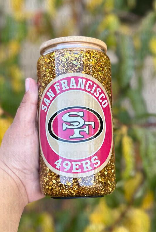 SF 49ers glitter snow globe cup