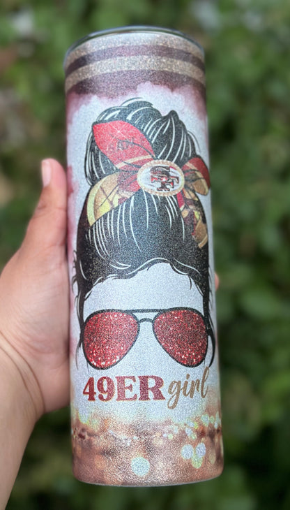 San Francisco 49ers girl tumbler