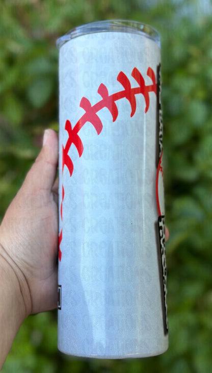 Baseball mom tumbler