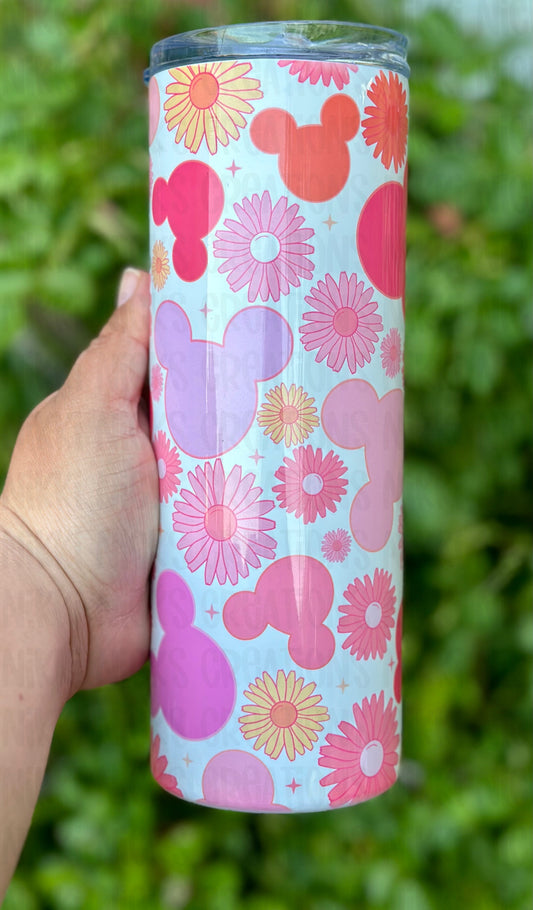 Floral mouse tumbler