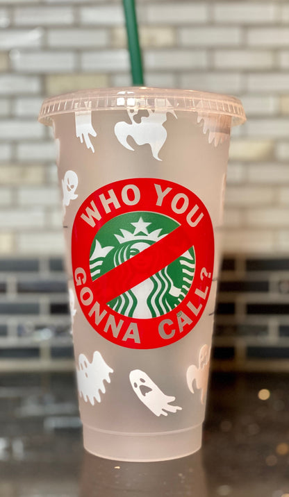 Ghostbusters inspired starbucks cup