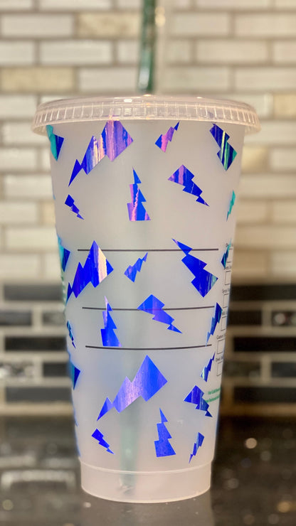 Lightning bolts Starbucks cup