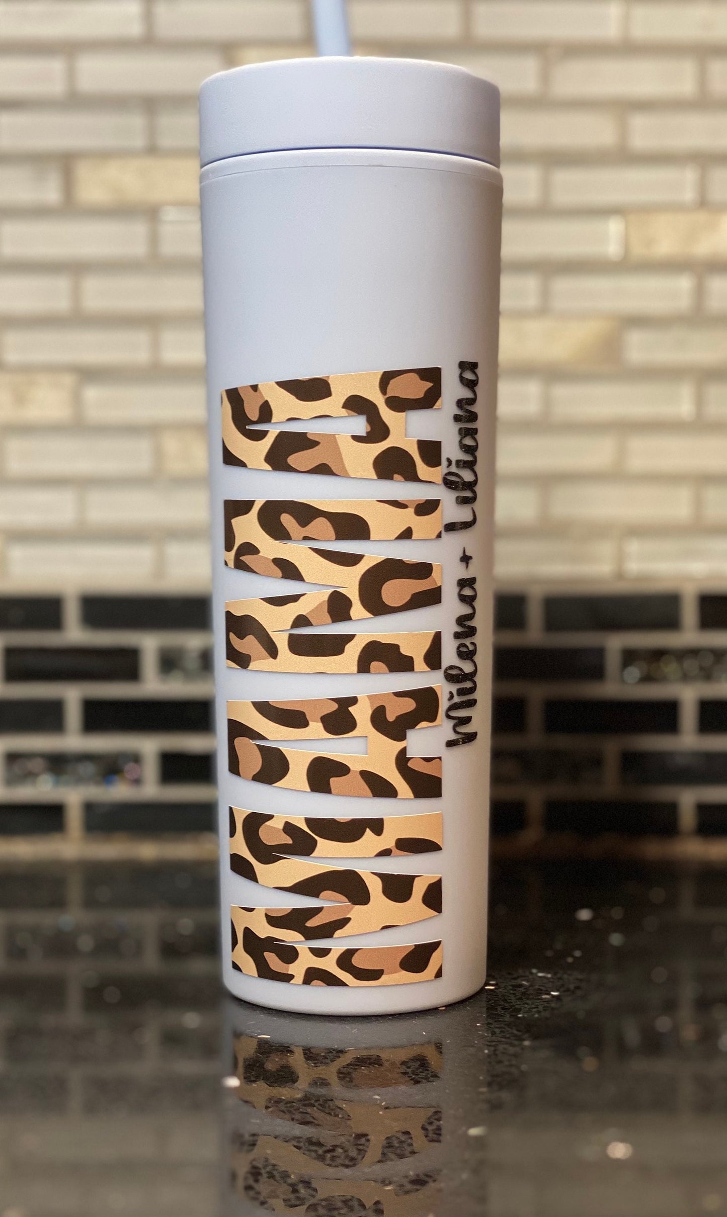 Leopard print mama Tumbler