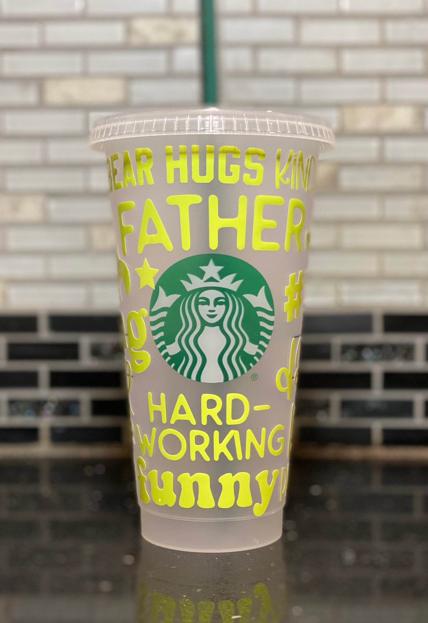 Father starbucks cup