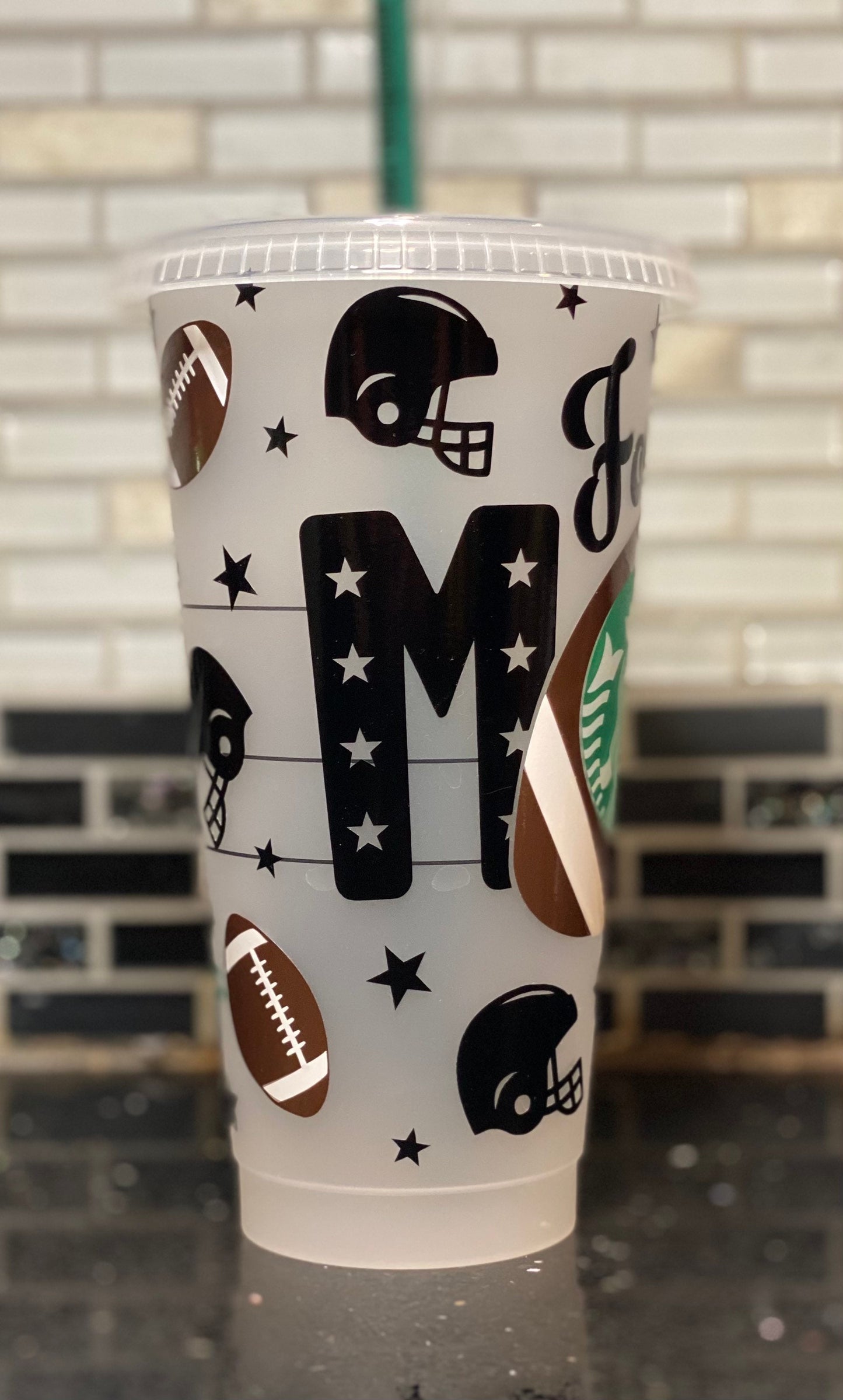 Football mom Starbucks cup