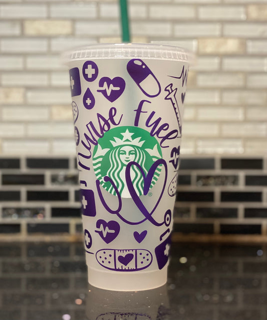 Nurse fuel Starbucks cup