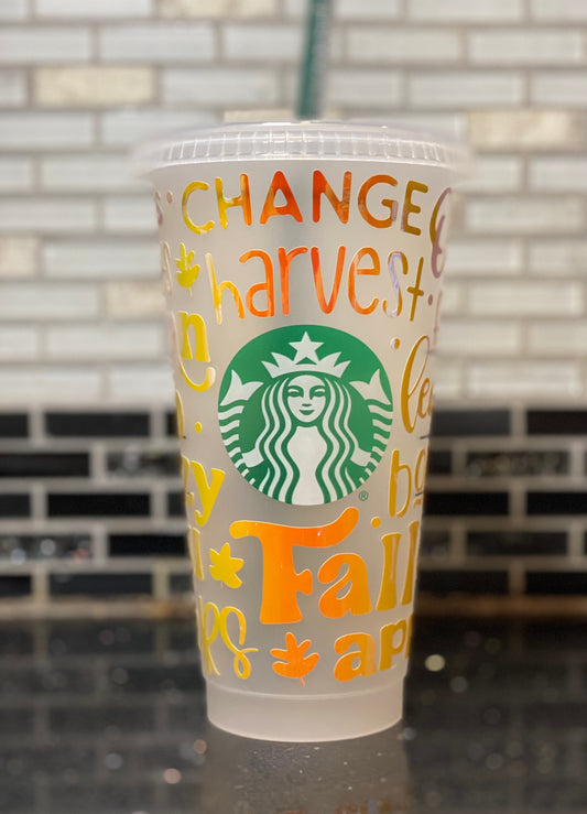 Harvest Starbucks cold cup