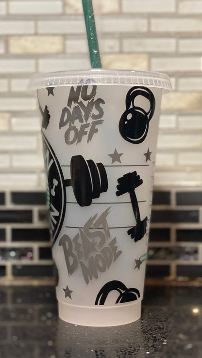 Work out Starbucks cup
