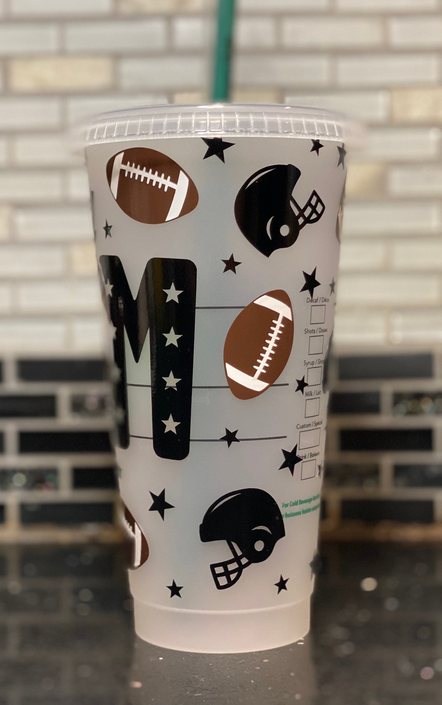 Football mom Starbucks cup