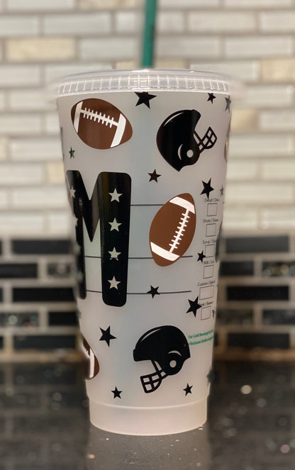 Football mom Starbucks cup