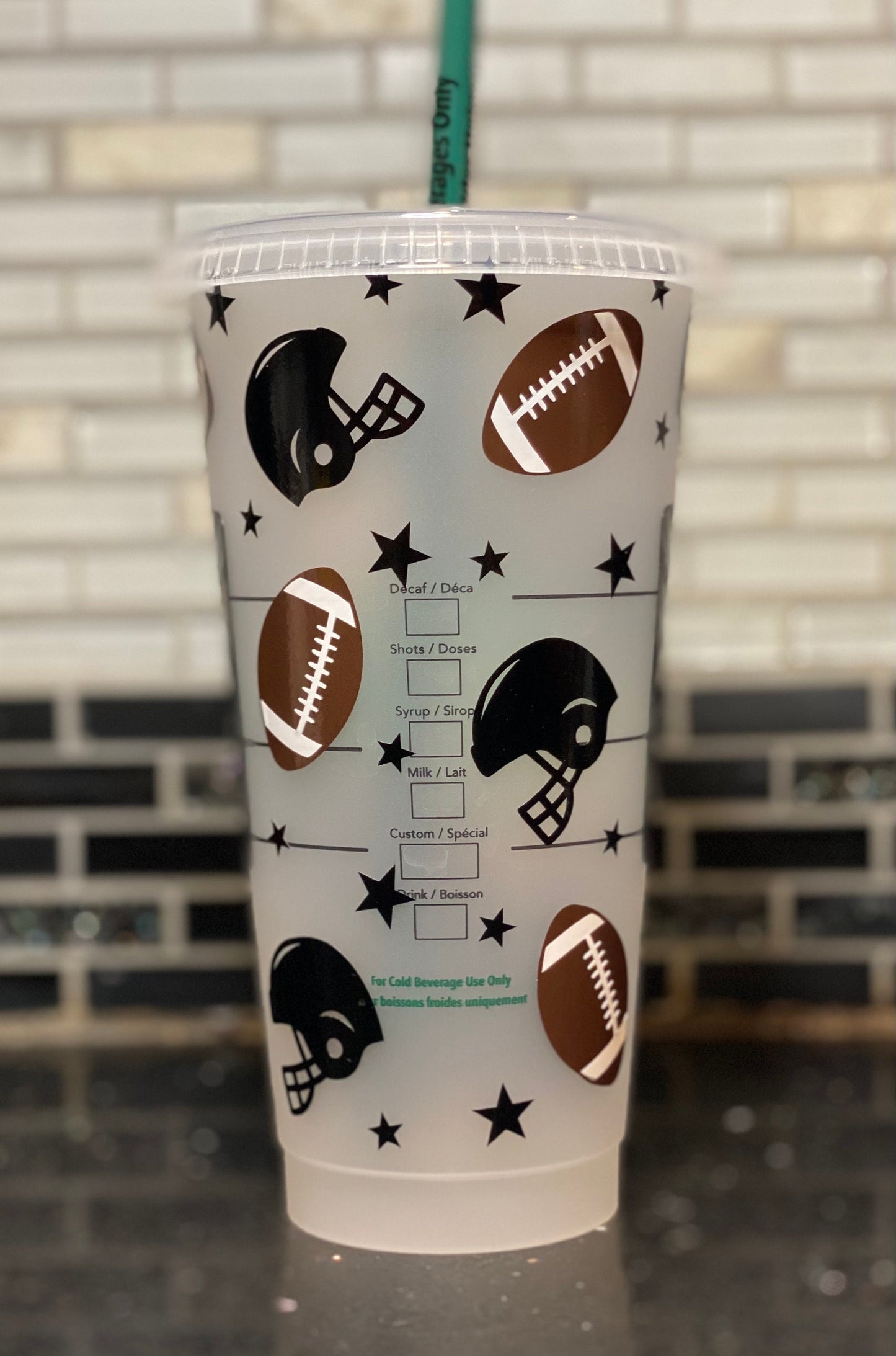 Football mom Starbucks cup