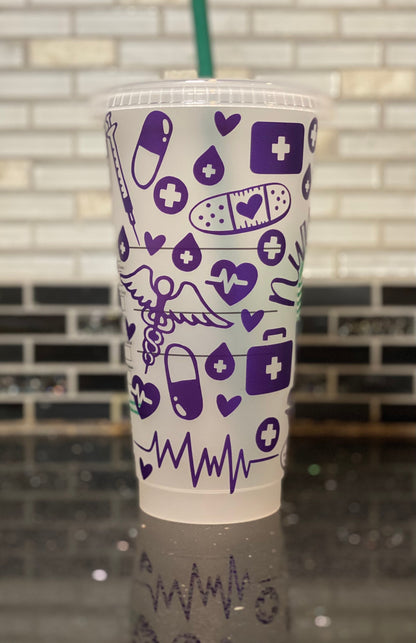 Nurse fuel Starbucks cup