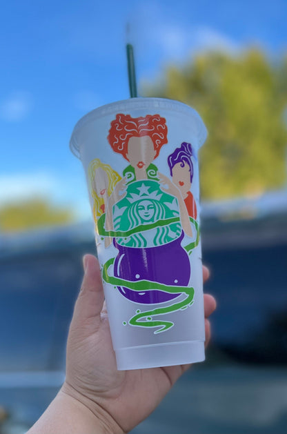 Three sisters witches Starbucks cup