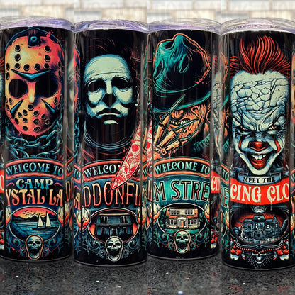 Horror villains tumbler