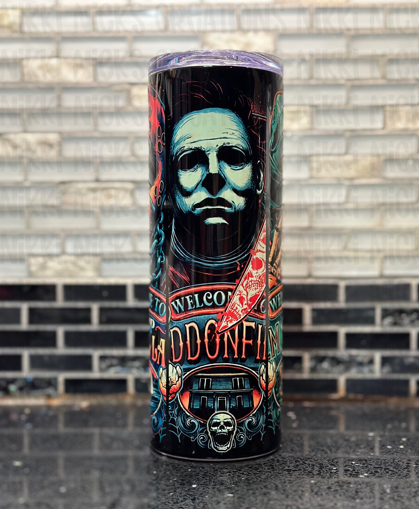 Horror villains tumbler