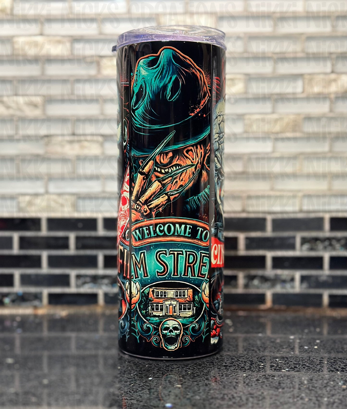 Horror villains tumbler