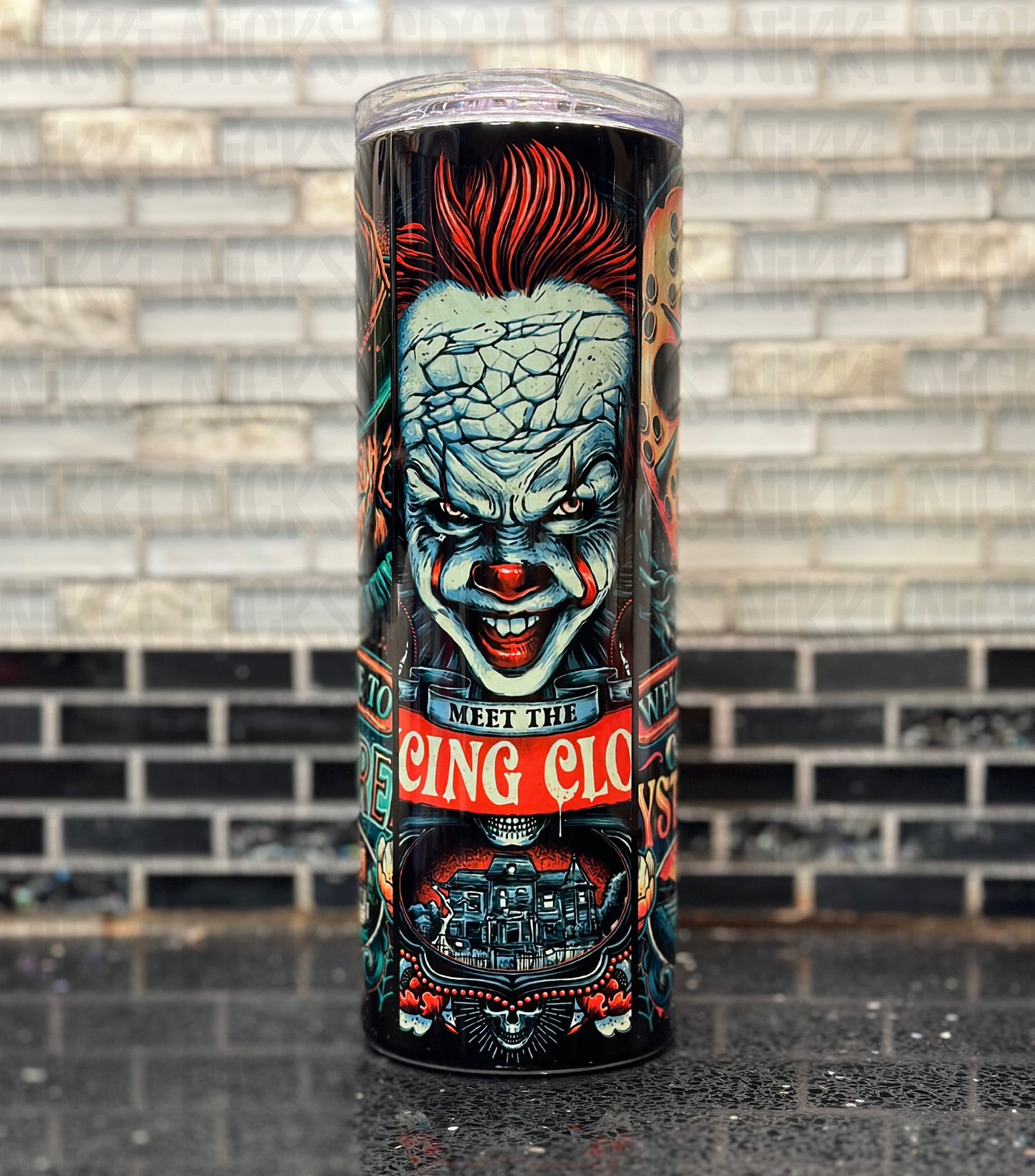 Horror villains tumbler