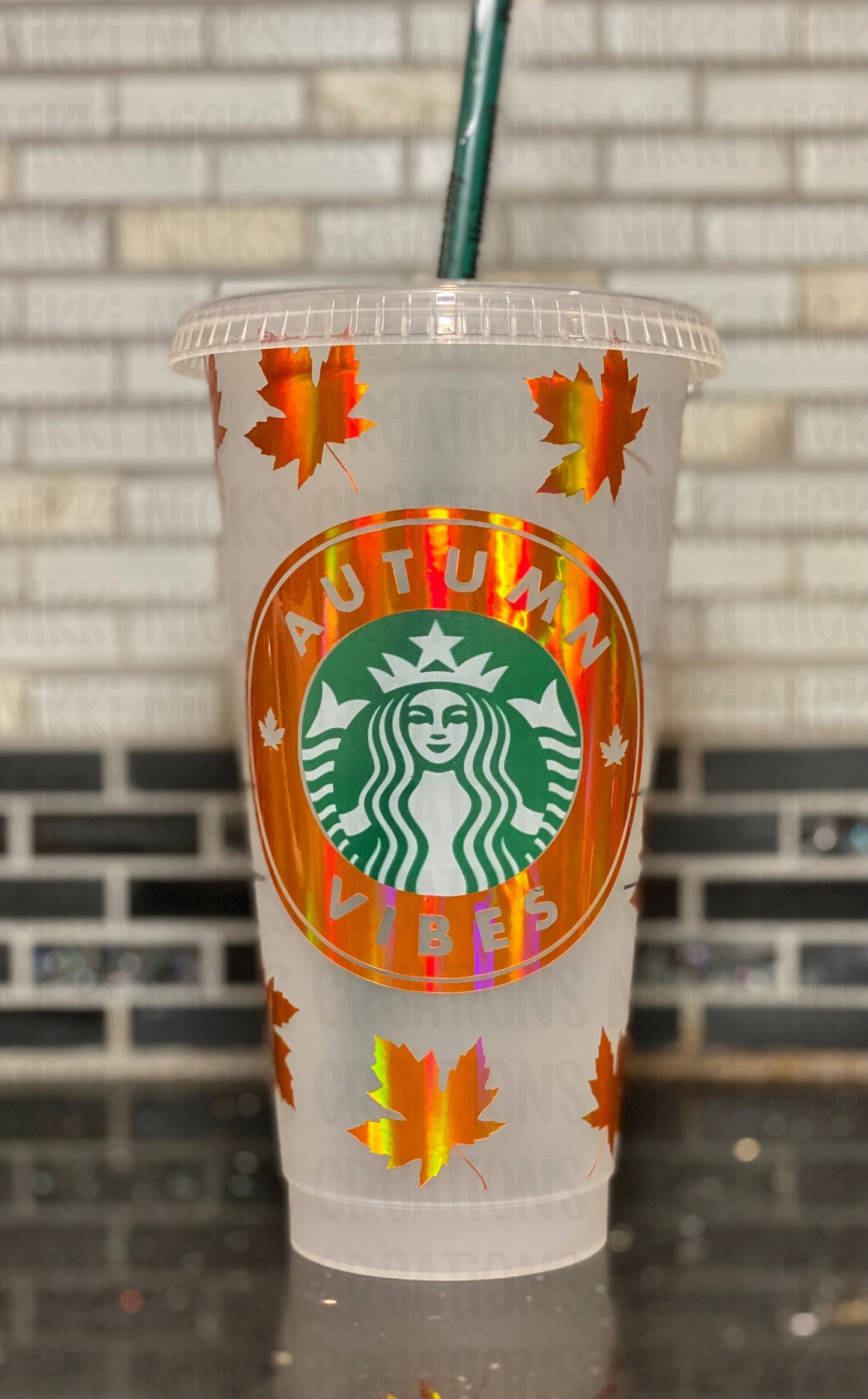 Autumn vibes Starbucks cold cup