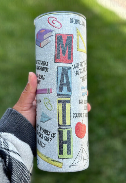 Math teacher tumbler