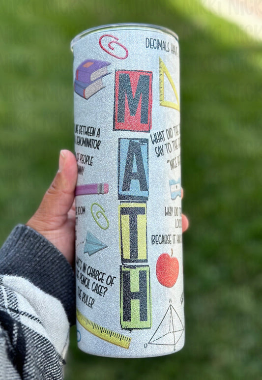 Math teacher tumbler