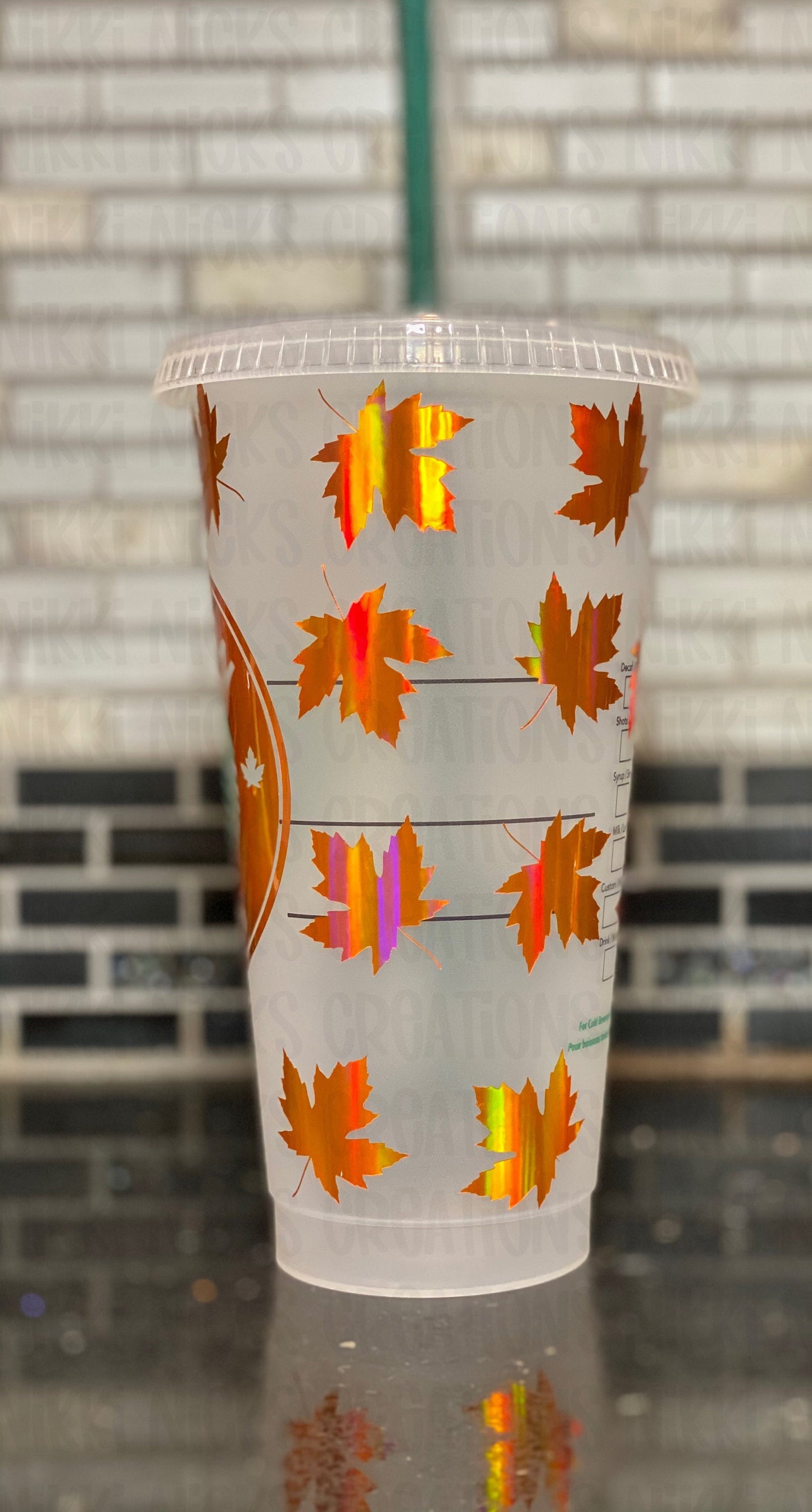 Autumn vibes Starbucks cold cup